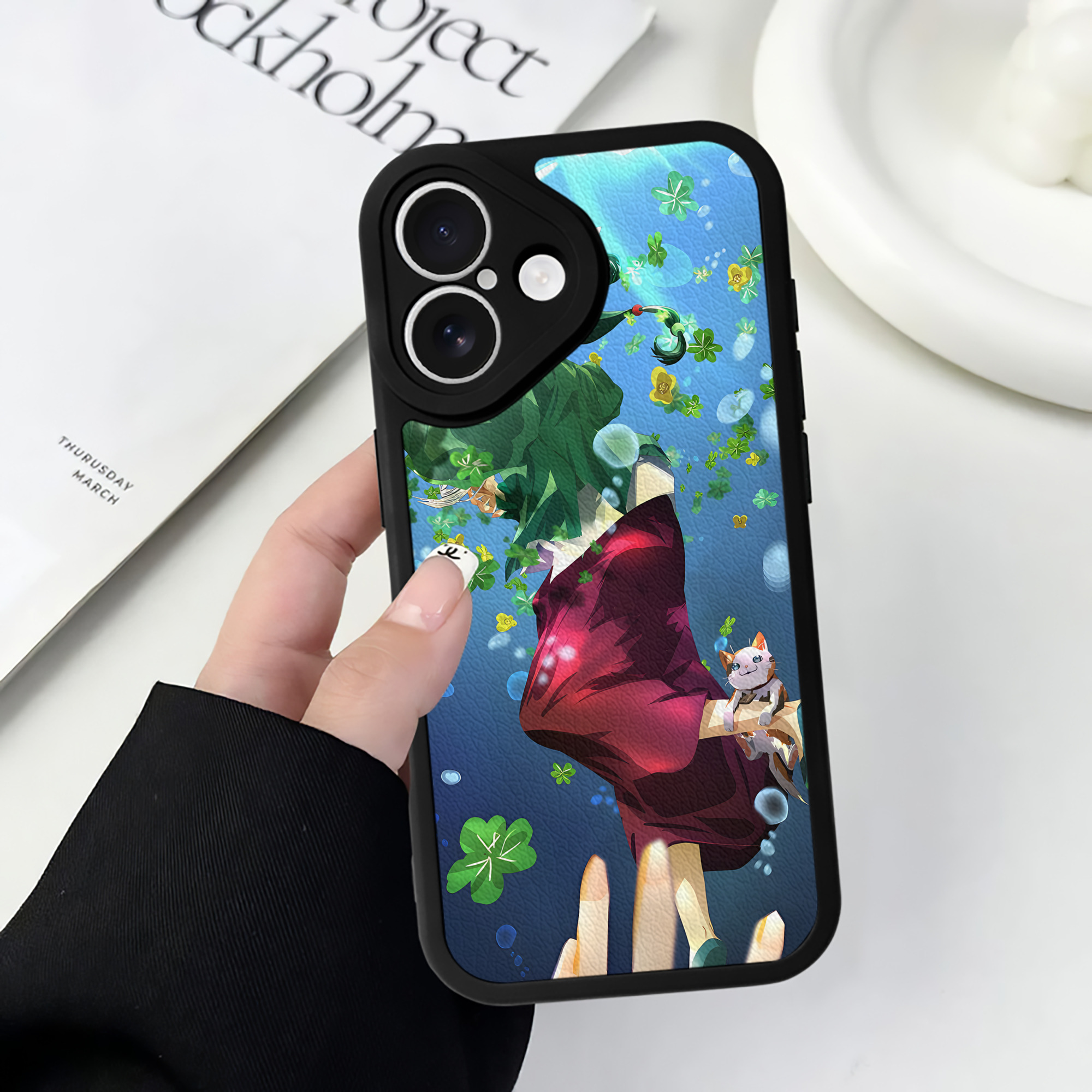 （画像用） 薬屋のひとりごと The Apothecary Diaries 【iPhone 16シリーズ対応】シリコンスマホケース（レザー調） 材質：シリコン